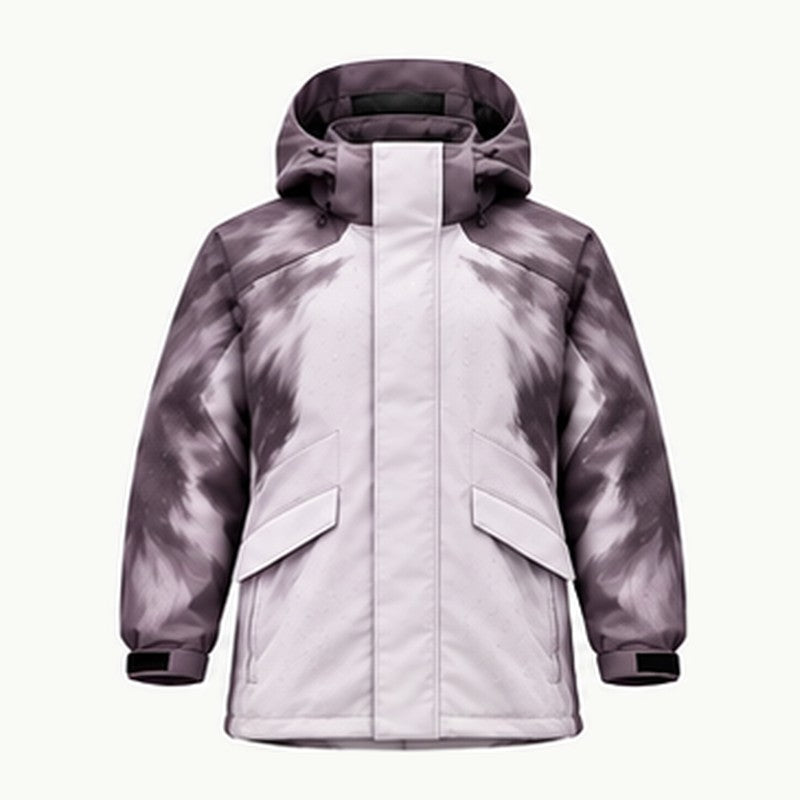 Storm Shell — Husky, Dusk Mauve — wet, print revealed