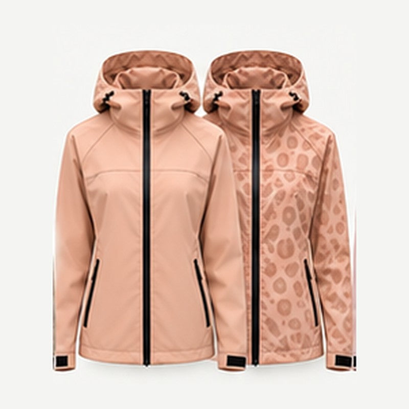 Storm Shell — Leopard, Apricot — dry and wet