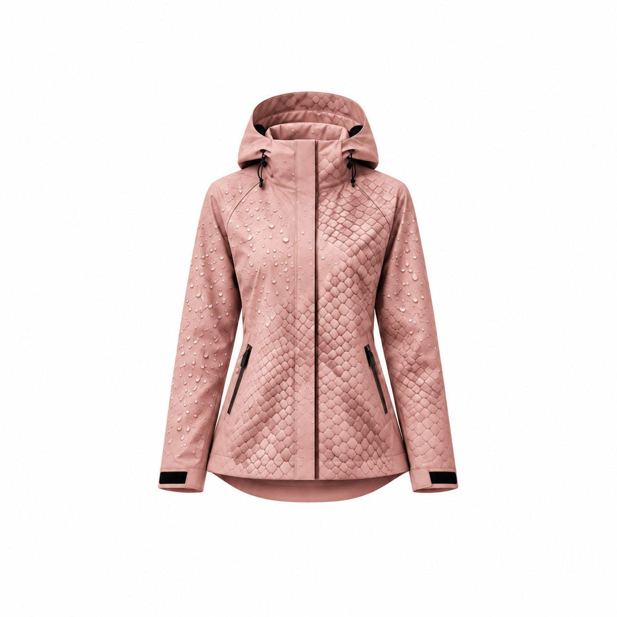 Storm Shell — Python, Blush Rose — wet, print revealed