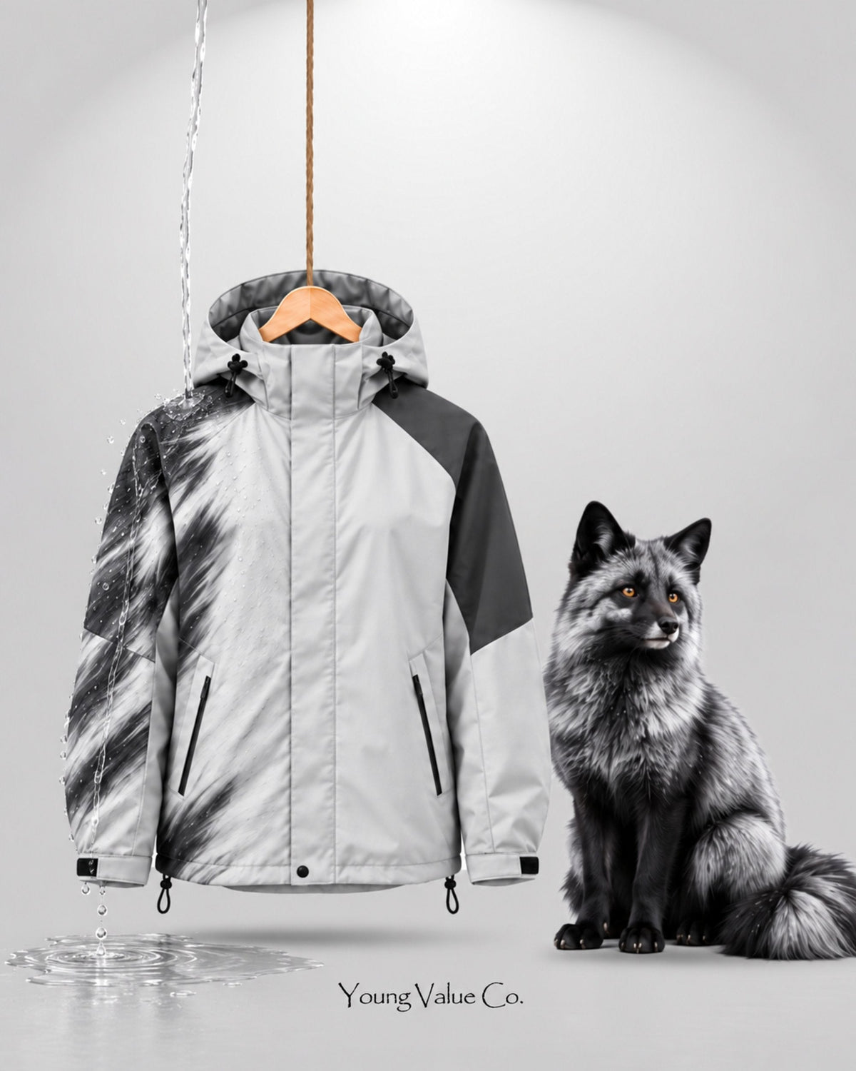 Storm Shell Fox — Silver Fox — in water, with the fox (post 59)