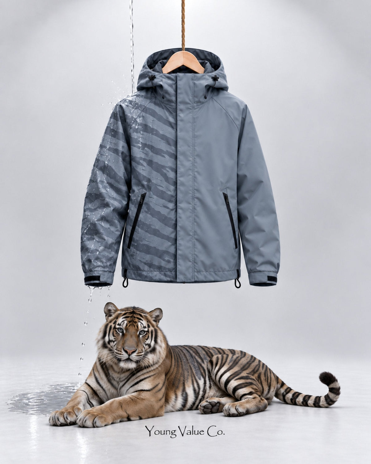 Storm Shell Tiger — Slate — in water, with the tiger (post 67)