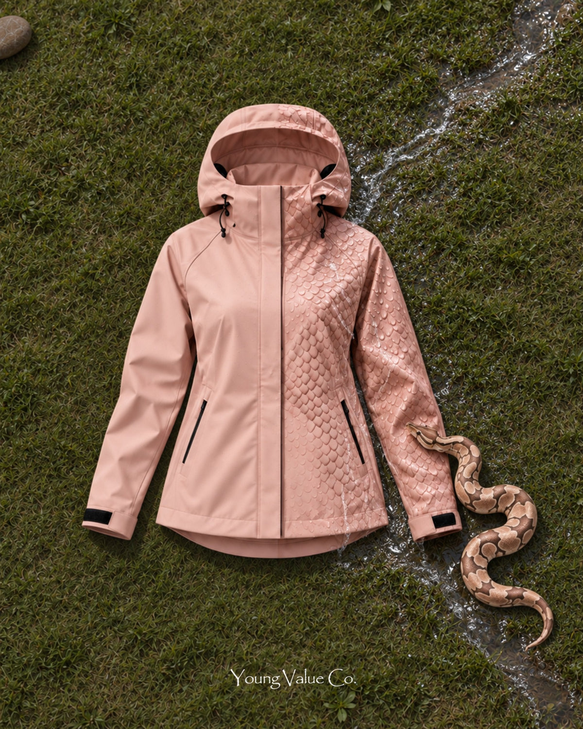 Storm Shell Python — Blush Rose — in water, with the python (post 86)