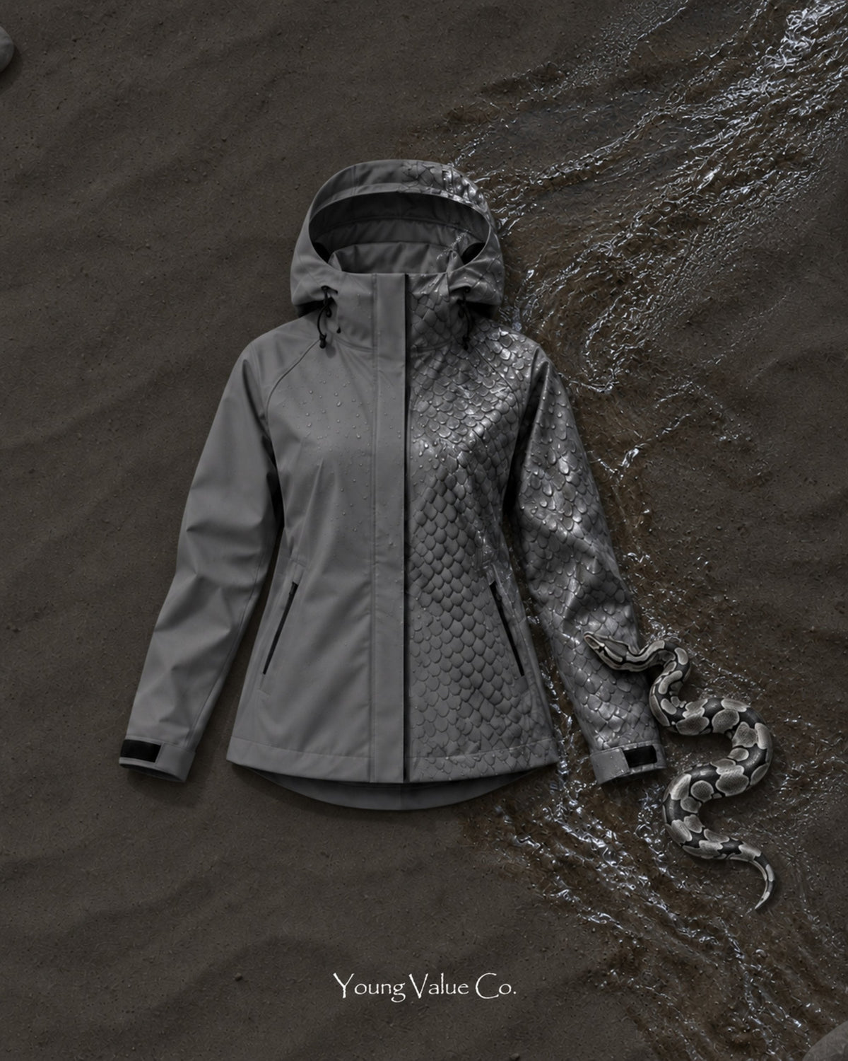 Storm Shell Python — Charcoal — in water, with the python (post 87)
