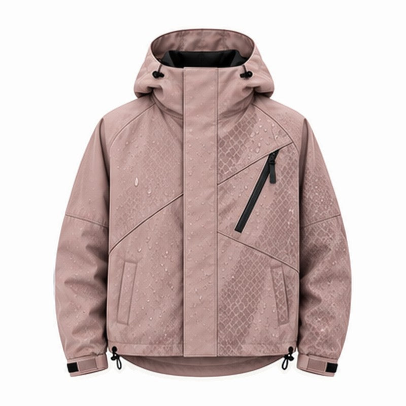 Storm Shell — Python 2, Soft Blush — wet, print revealed