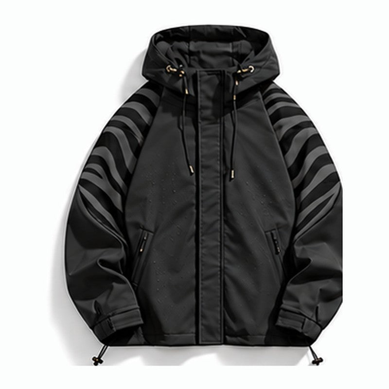 Storm Shell — Zebra, Black — wet, print revealed