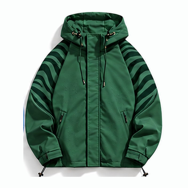 Storm Shell — Zebra, Green — wet, print revealed