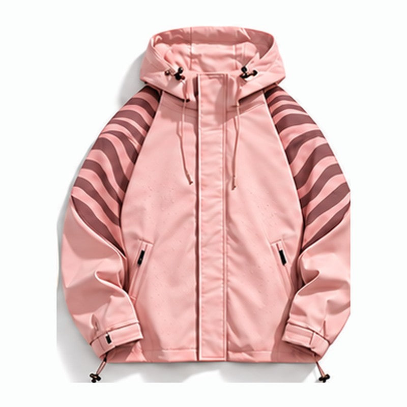 Storm Shell — Zebra, Pink — wet, print revealed