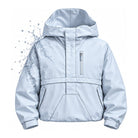 Storm Anorak — Silver Coon Winter, Ice Blue — print revealed by water