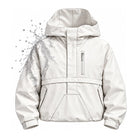 Storm Anorak — Silver Coon Winter, Frost Ivory — print revealed by water