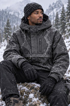 Storm Anorak — Silver Coon Winter, Winter Charcoal — worn outdoors