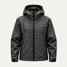 Storm Shell — Crocodile, Charcoal — wet, print revealed