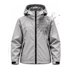 Storm Shell — Crocodile, Fog Gray — print revealed by water