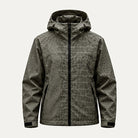 Storm Shell — Crocodile, Sage Gray — wet, print revealed
