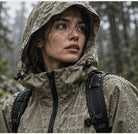 Storm Shell — Crocodile, Sage Gray — worn outdoors