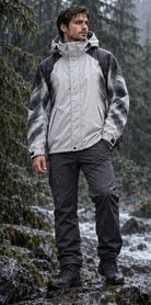 Storm Shell — Fox, Silver Fox — worn outdoors