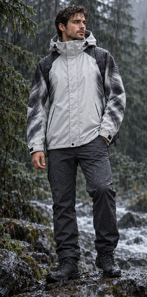 Storm Shell — Fox, Silver Fox — worn outdoors