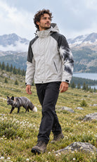 Storm Shell — Fox, Silver Fox — worn outdoors