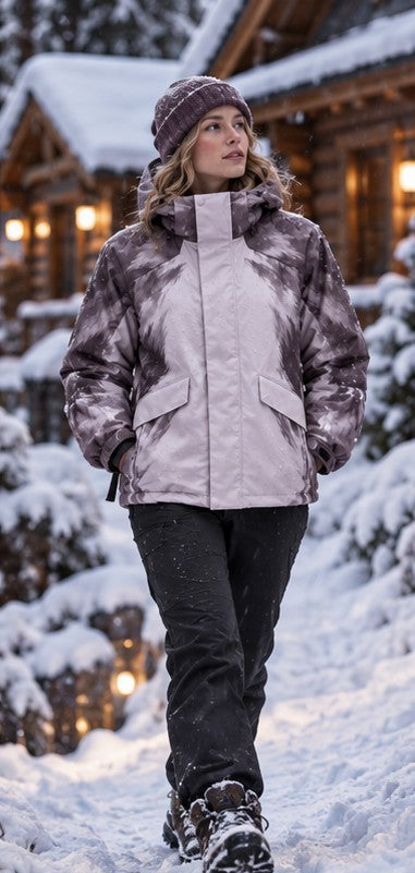 Storm Shell — Husky, Dusk Mauve — worn outdoors