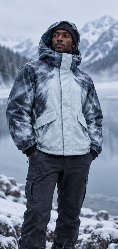 Storm Shell — Husky, Frost Blue — worn outdoors