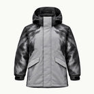 Storm Shell — Husky, Arctic Charcoal — wet, print revealed