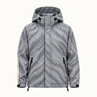 Storm Shell — Lion, Slate Gray — wet, print revealed