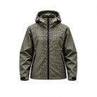 Storm Shell — Crocodile, Sage Gray — wet, print revealed