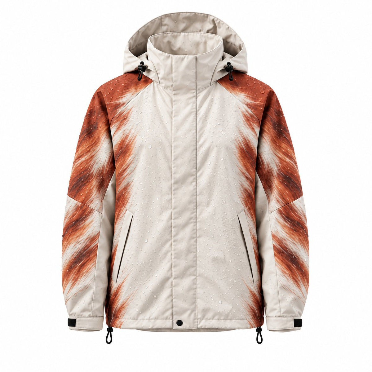Storm Shell — Fox, Red Fox — wet, print revealed