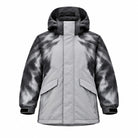 Storm Shell — Husky, Arctic Charcoal — wet, print revealed