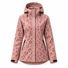 Storm Shell — Leopard, Blush Rose — wet, print revealed