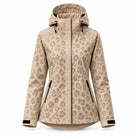 Storm Shell — Leopard, Ivory Sand — wet, print revealed