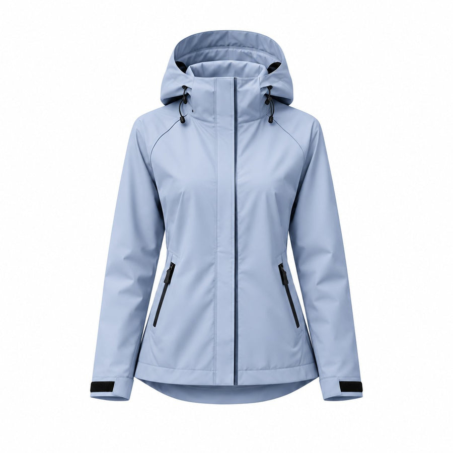 Storm Shell — Leopard, Powder Blue — dry