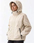 Storm Shell — Lion, Ivory Cream — worn outdoors