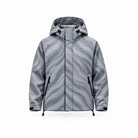 Storm Shell — Lion, Slate Gray — wet, print revealed