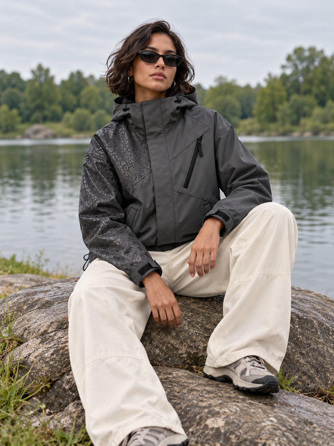 Storm Shell — Python 2, Charcoal — worn outdoors