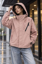 Storm Shell — Python 2, Soft Blush — worn outdoors