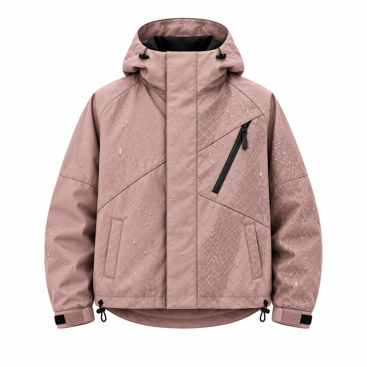 Storm Shell — Python 2, Soft Blush — wet, print revealed