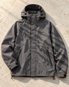 Storm Shell — Tiger, Charcoal — worn outdoors