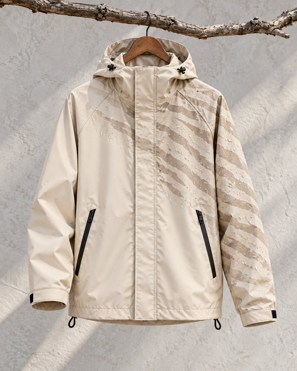 Storm Shell — Tiger, Ivory — worn outdoors