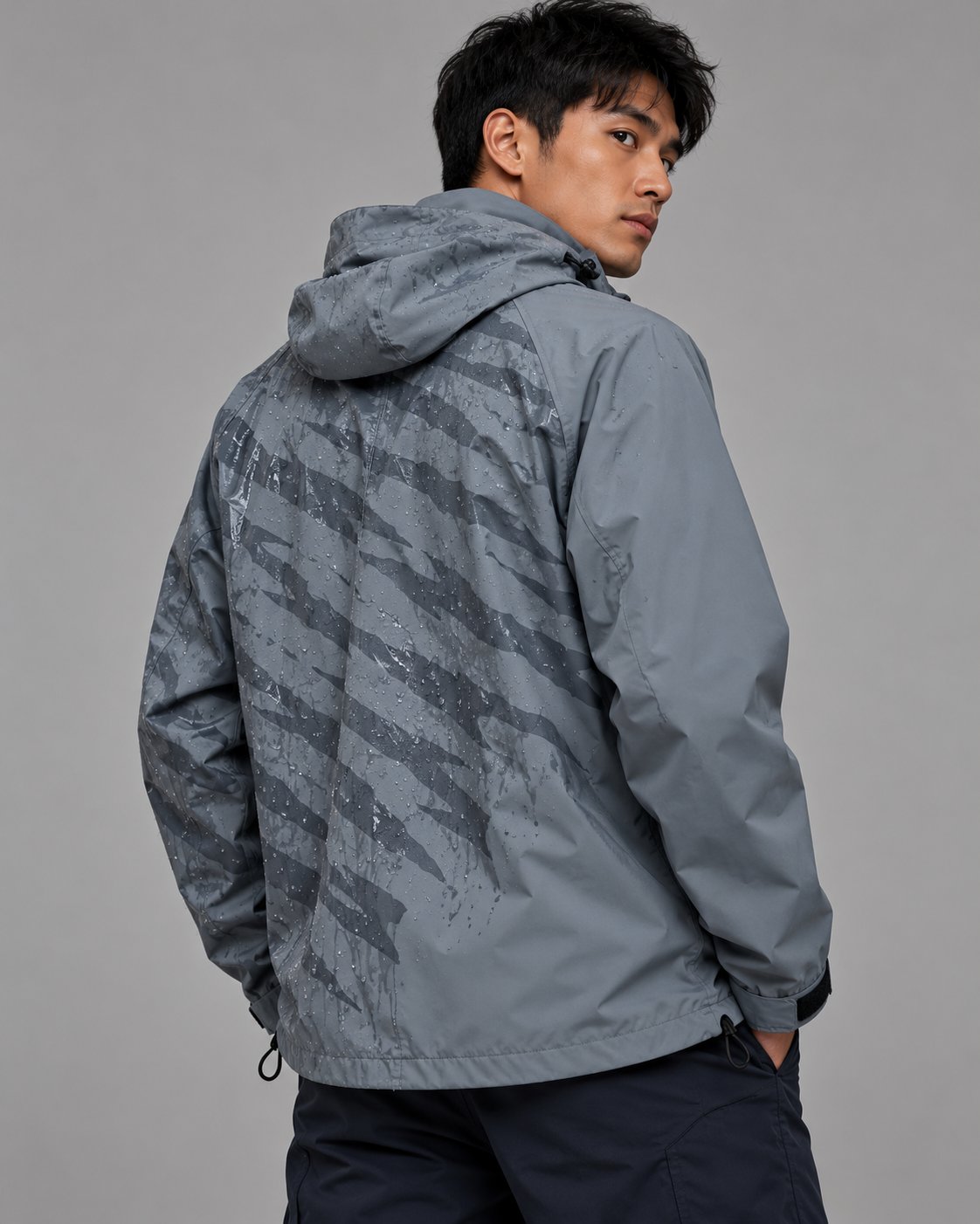 Storm Shell — Tiger, Slate — worn outdoors