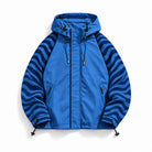 Storm Shell — Zebra, Blue — wet, print revealed