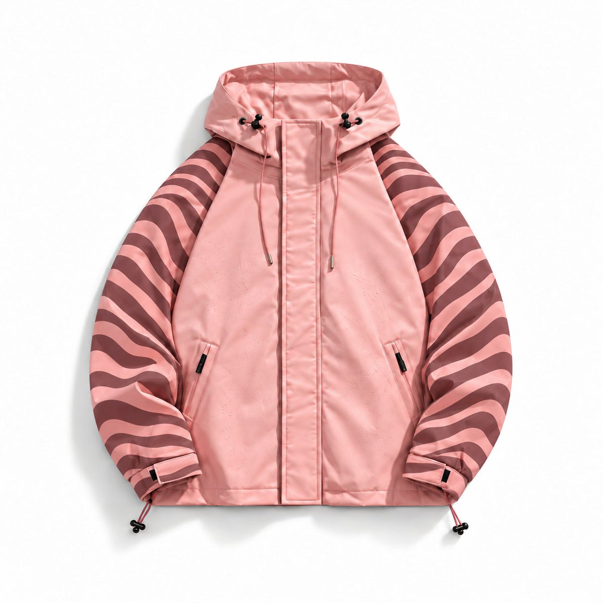 Storm Shell — Zebra, Pink — wet, print revealed