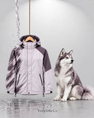 Storm Shell Husky — Dusk Mauve — in water, with the husky (post 47)