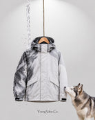 Storm Shell Husky — Snow Silver — in water, with the husky (post 49)