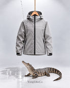 Storm Shell Crocodile — Fog Gray — in water, with the crocodile (post 53)