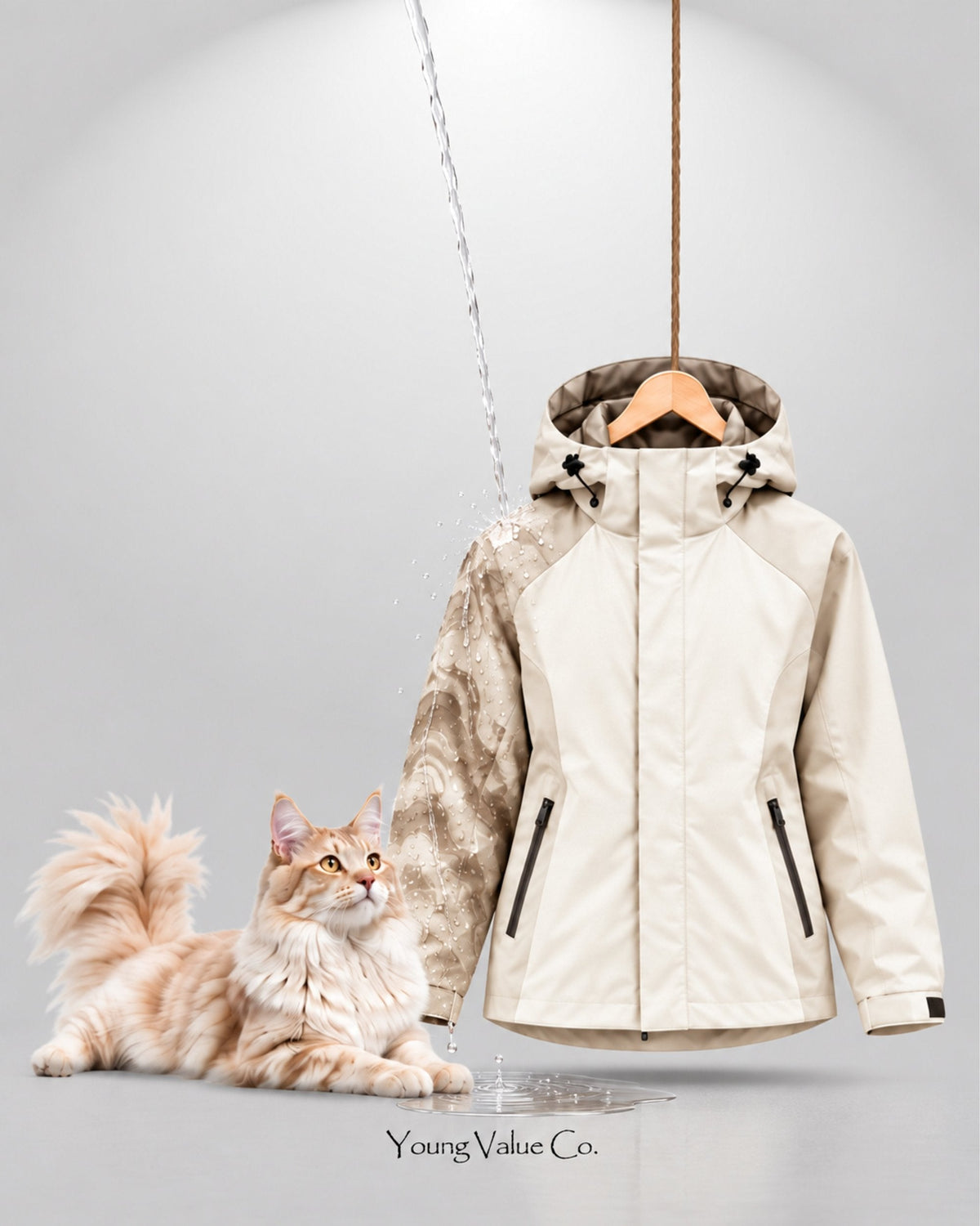 Storm Shell Maine Coon — Cream — in water, with the maine coon (post 55)
