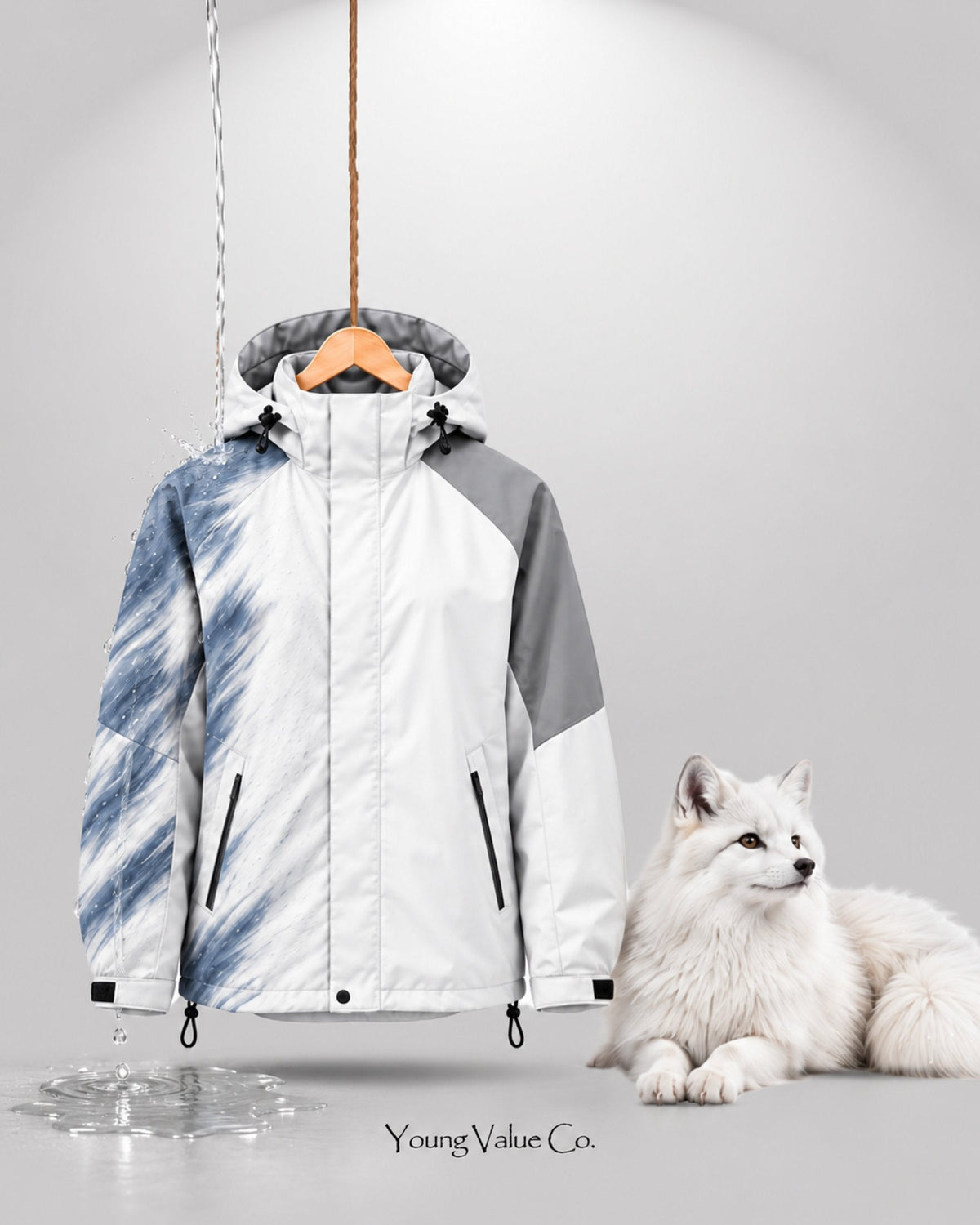 Storm Shell Fox — Arctic Fox — in water, with the fox (post 58)