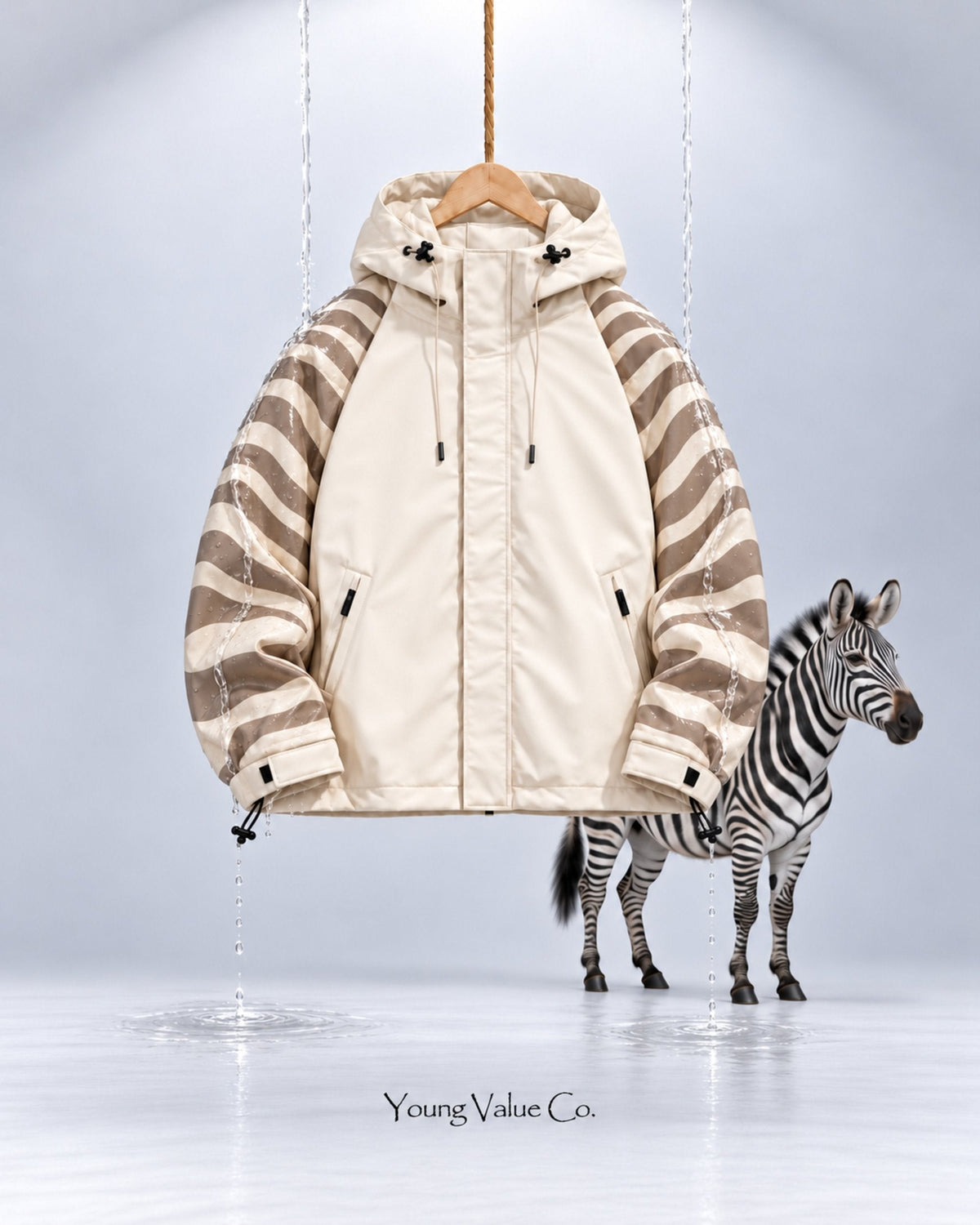 Storm Shell Zebra — Ivory — in water, with the zebra (post 82)