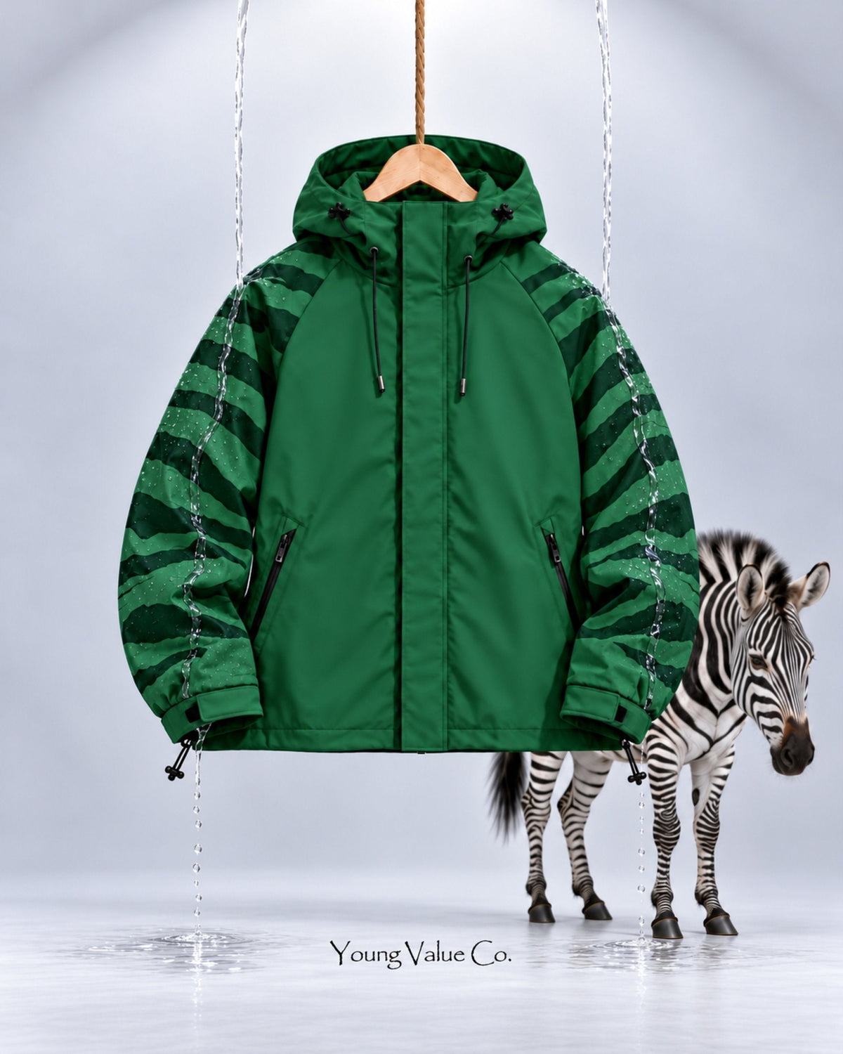 Storm Shell Zebra — Green — in water, with the zebra (post 83)