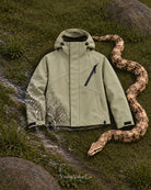 Storm Shell Python 2 — Dusty Sage — in water, with the python (post 90)