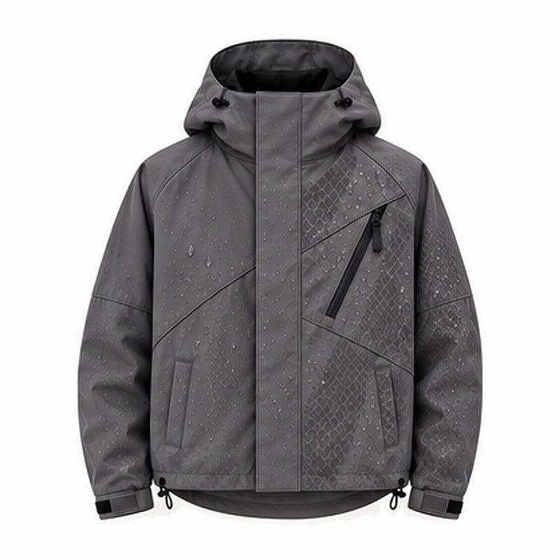 Storm Shell — Python 2, Charcoal — wet, print revealed